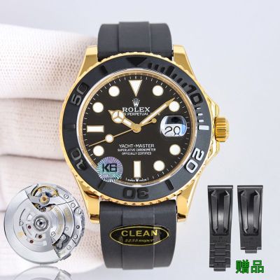 C Factory ROLEX Yacht Master Replica with Black Dial 904L Steel 3235  Black 40MM Watch
